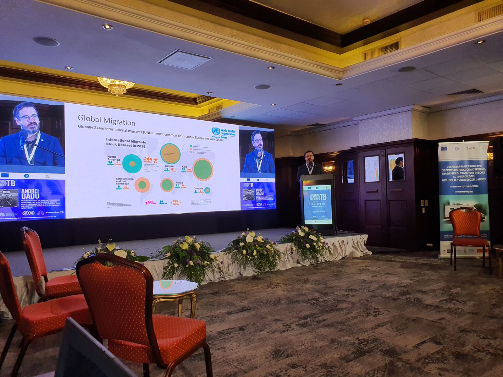 Prezentare medicală pe ecran LED la un congres internațional — producție ACSB Events